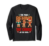 Christmas a Man Behind The Cookie In The Oven Dad To Be Long Sleeve T-Shirt