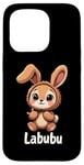 iPhone 15 Pro Labubu Cute Brown Bunny Monster Case