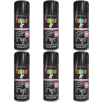 6x COLOUR IT Black Satin Spray Paint Satin Finish Metal Plastic Wood 400ml