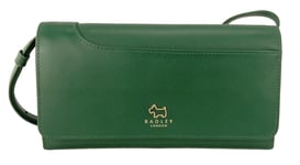 Radley Dark Green Crossbody Bag Small Smooth Leather Pockets Handbag RRP £129