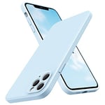 SURPHY Coque en Silicone Compatible avec iPhone 11 Pro Max, Caoutchouc Silicone Cover avec Bord Plat (Protection Individuelle pour Chaque Objectif) Housse Étui pour iPhone 11 Pro Max 6,5“ (Bleu Ciel)