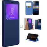 Coque Protection Porte Carte pour Sony Xperia 10, Bleu