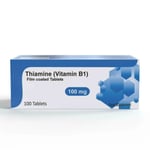 Vitamin B1 100mg  100 Tablets VEGETARIAN - Made in UK