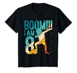 Youth BOOM!!! I Am 8 Soccer Player Coach Football Birthday T-Shirt