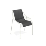 EMU - Heaven Chair, Matt White, Cushion: Dark Grey - Trädgårdsstolar - Jean-Marie Massaud - Vit