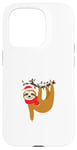 Coque pour iPhone 15 Pro Merry Sloth-mas! Christmas Renne Bois de renne Paresseux Fête de Noël