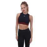 Lacoste Womenss Sport Stretch Sports Bra in Navy Cotton - Size Large