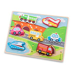 New Classic Toys- Puzzle-Moyen de Transport en Bois-7 Pièces, 10520