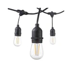 Guirlande Guinguette Noire Suspendue IP65 6m pour 10 Ampoules E27