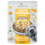 Applaws Hund Taste Toppers saus 12 x 85 g - Høns, erter, gresskar og hvite bønner