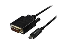 StarTech.com 10ft (3m) USB C to DVI Cable, 1080p (Single Link) USB Type-C (DP Alt Mode HBR2) to DVI-Digital Video Adapter Cable, Thunderbolt 3 Compatible, Laptop to DVI Monitor/Display Ekstern videoadapter - VIA/VLI - VL100 / Parade - PS171 - USB-C