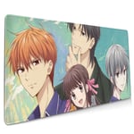 Fruits Basket Large Gaming Mouse Pad (35.43 X 15.75X 0.12inch) Extended Ergonomic for Computers Thick Keyboard Mouse Mat Non-Slip Rubber Base Mousepad