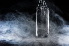 Black punching bag