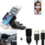 For Samsung Galaxy M21 + CHARGER Mount holder for Car radio cd bracket