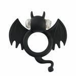 Bad Bat Vibrating Cock Ring Bullet Penis Erection Band Goth Couples Fun Sex Toy