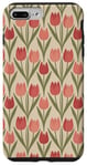 Coque pour iPhone 7 Plus/8 Plus Esthétique motif floral tulipe rétro vintage