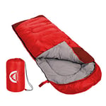 Sac de Couchage 3 Saisons (été, Printemps, Automne) par Temps Chaud et Frais, léger, imperméable, Utilisation en intérieur et en extérieur, pour Enfants, Adolescents et Adultes, pour Camping,