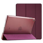 ProCase Coque pour iPad 10.2", iPad 9ème Génération 2021, iPad 8ème Génération 2020, iPad 7 ème Génération 2019, Housse Étui de Protection, Veille/Réveil Automatique-Rouge Vineux