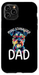 Coque pour iPhone 11 Pro Mini Schnauzer Lover, Pop Art coloré, pour hommes, Mini Schnauzer Dad