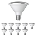 10x E27 ampoules LED, PAR30 cou court, blanc chaud (2700 K), 12,9 W, 994lm,