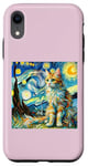 Coque pour iPhone XR Van Gogh T-shirt Motif chat Nuit étoilée