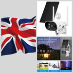 Wireless Security Camera 4MP WiFi IP Solar Powered Energy CCTV Home Outdoor UK