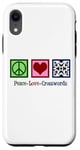 iPhone XR Peace Love Crosswords Cute Crossword Puzzle Solver Case