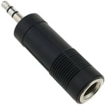 Adaptateur jack trs femelle 6,3 mm vers mini-jack mâle 3,5 mm pour lecteurs audio stéréo