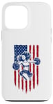 Coque pour iPhone 13 Pro Max Drapeau américain de pom-pom girl pour pom-pom girl drapeau américain