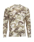 Simms Solarflex Crewneck Prints Woodland Camo Sandbar XXL