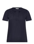 T-Shirt Fabric Mix Navy Tom Tailor