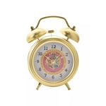 Offical Harry Potter Alarm Clock Gold Bell & Hammer Hogwarts Crest Design 