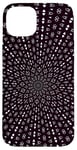 iPhone 15 Plus Light Rays Mid-Century Pattern White On Black Case