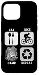 Coque pour iPhone 16 Pro Max Bikepack Biking Funny Cycling Touring Bikepacking