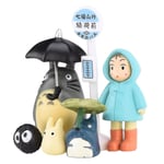 6x Min Granne Totoro Figur Hayao Miyazaki Anime Busshållplats Figur Gåvoset