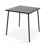 Table de jardin carrée en métal anthracite Palavas  Oviala