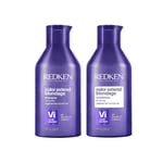 REDKEN, Shampoing & Après-Shampoing Violet Neutralisant pour Cheveux Blonds, Riche en Protéines, Color Extend Blondage, 300 ml + 300 ml