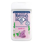 Le Petit Marseillais , Crème de Douche Extra Douce Lilas Bio (flacon de 250 ml) – Gel douche avec 92 % d'ingrédients d'origine naturelle – pH neutre pour la peau et sans colorant