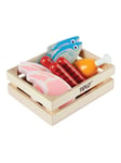 Tidlo Wooden Play Food Meat and Fish in Box 8 pieces.