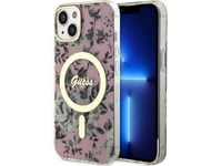 Veske Guess Guhmp14mhcfwsp Iphone 14 Plus / / 15 Plus 6,7" Rosa / Rosa Hardcase Flower Magsafe