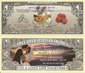 Novelty Dollar Wedding With This Ring Dollar Bills X 2 Favours New Gift