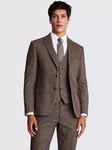 Moss Slim Fit Tweed Suit Jacket, Brown