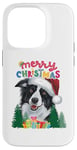 iPhone 14 Pro Merry Xmas Border Collie Pjs Mum and Dad Christmas Card Tee Case