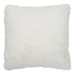 Coussin Imitation Fourrure "Cutie" 45x45cm Blanc