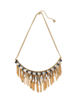 Eclectica Pre-Loved Swarovski Crystal Tassel Necklace, Gold/Blue/Clear