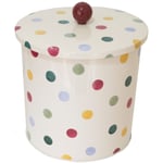 Emma Bridgewater Biscuit Tin Polka Dot Metal Steel 17cm Tall 17cm Diameter