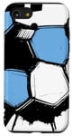 iPhone SE (2020) / 7 / 8 Football Soccer Ball Men's Gift Shirt Splatter Light Blue Case