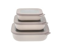 Mepal - Cirqula Low Rect Bowl Set​ - Nordic White (14598)