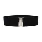 Ceinture Femme Noir Large Ceinture Elastique Femme Simple A La Mode Design Vintage Ceinture Robe Pour Robe Grande Taille Ajustables Taille Fine