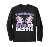 Friends Twinning With My Bestie Funny Spirit Week Girls Long Sleeve T-Shirt